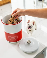 Le Creuset 4.25 Quart Enamel on Steel Pet Treat Jar with Lid