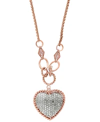 D'Oro by Effy Diamond Pave Heart Pendant (3/4 ct. t.w.) 14k Gold or Rose