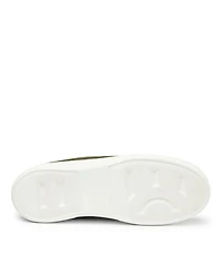 Dearfoams Women's Sport Foam Elastic Lace Slip-On Sneaker