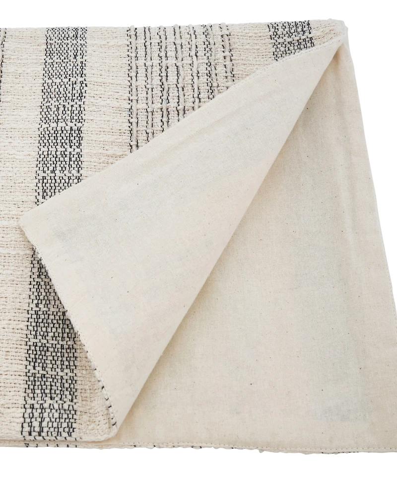 Saro Lifestyle Woven Table Runner with Striped Design, 54" x 16"