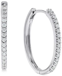Diamond Hoop Earrings (1/3 ct. t.w.) in 14k White Gold