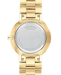 Movado Faceto Men's Swiss Diamond (3/8 ct. t.w.) Gold-Tone Pvd Bracelet Watch 39mm