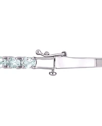 Aquamarine Bangle Bracelet (6-1/3 ct. t.w.) in Sterling Silver