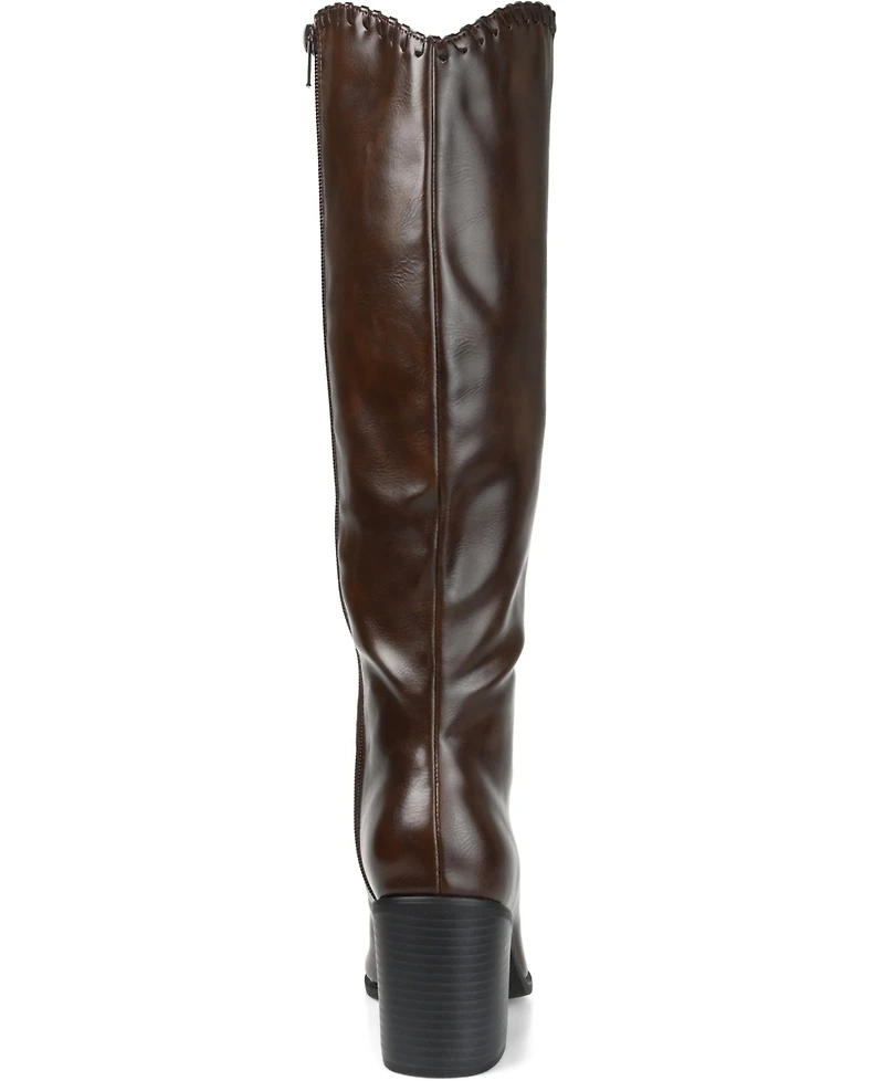Journee Collection Women's Daria Wide Calf Cowboy Knee High Boots