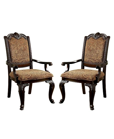 Ramsaran Brown Cherry Armchair (Set of 2)