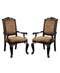 Ramsaran Brown Cherry Armchair (Set of 2)