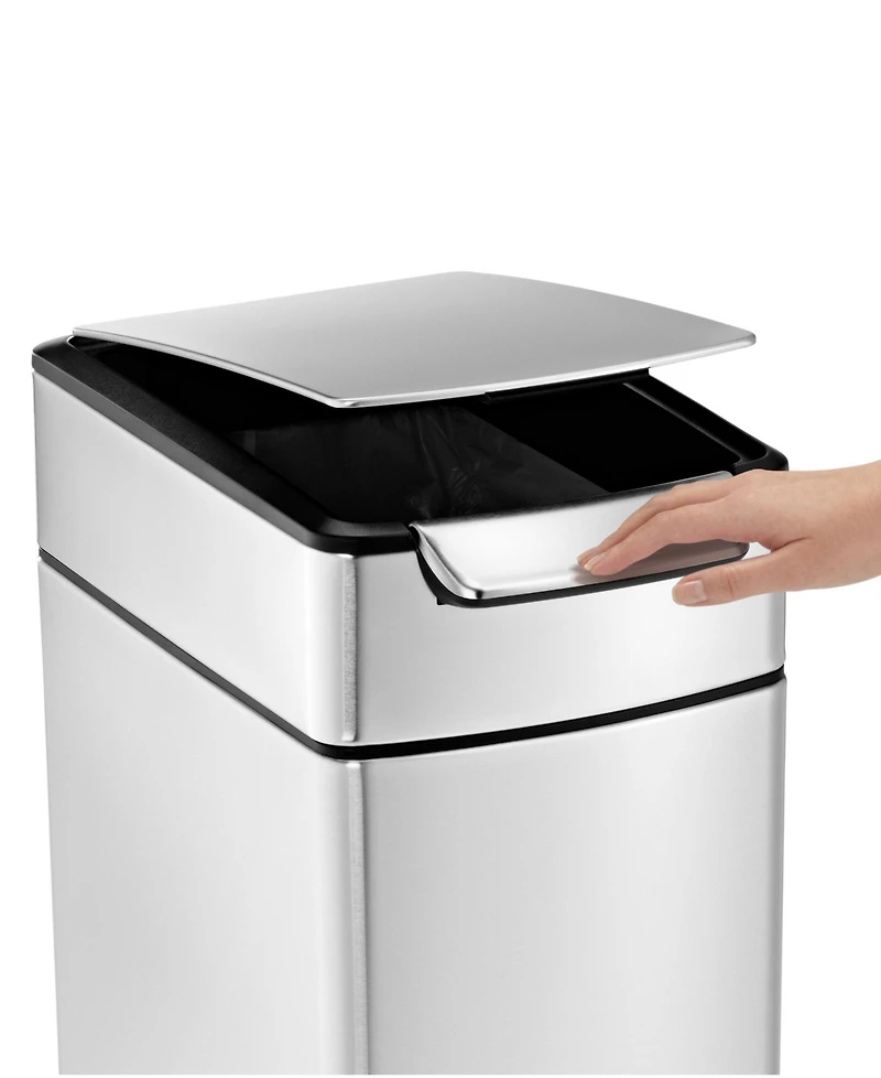 simplehuman 40 Liter Touch Bar Kitchen Trash Can