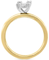 Effy Diamond Baguette Cluster Bridal Set (3/8 ct. t.w.) in 14k White Gold and 14k Gold & White Gold