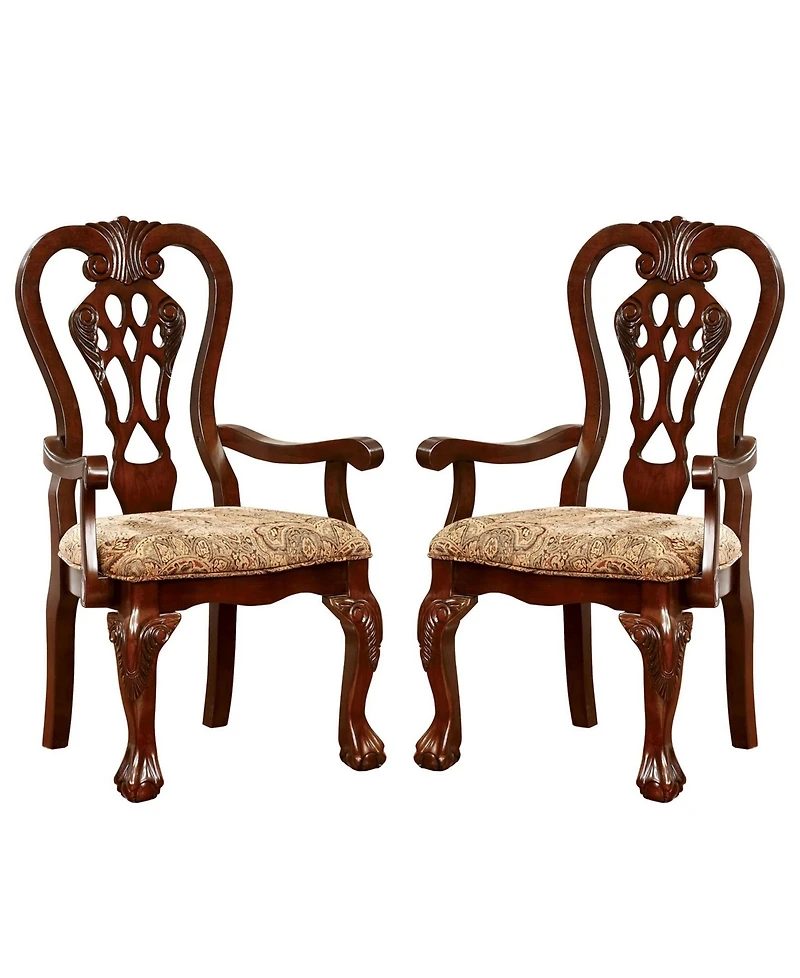 Wilson Brown Cherry Armchair (Set of 2)