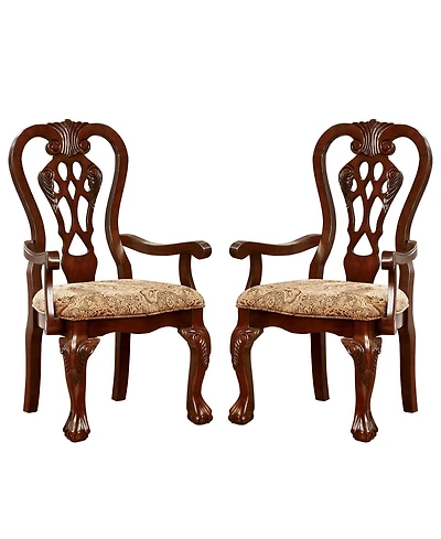 Wilson Brown Cherry Armchair (Set of 2)