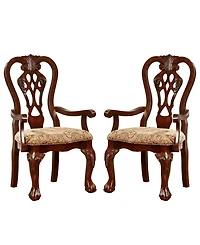 Wilson Brown Cherry Armchair (Set of 2)