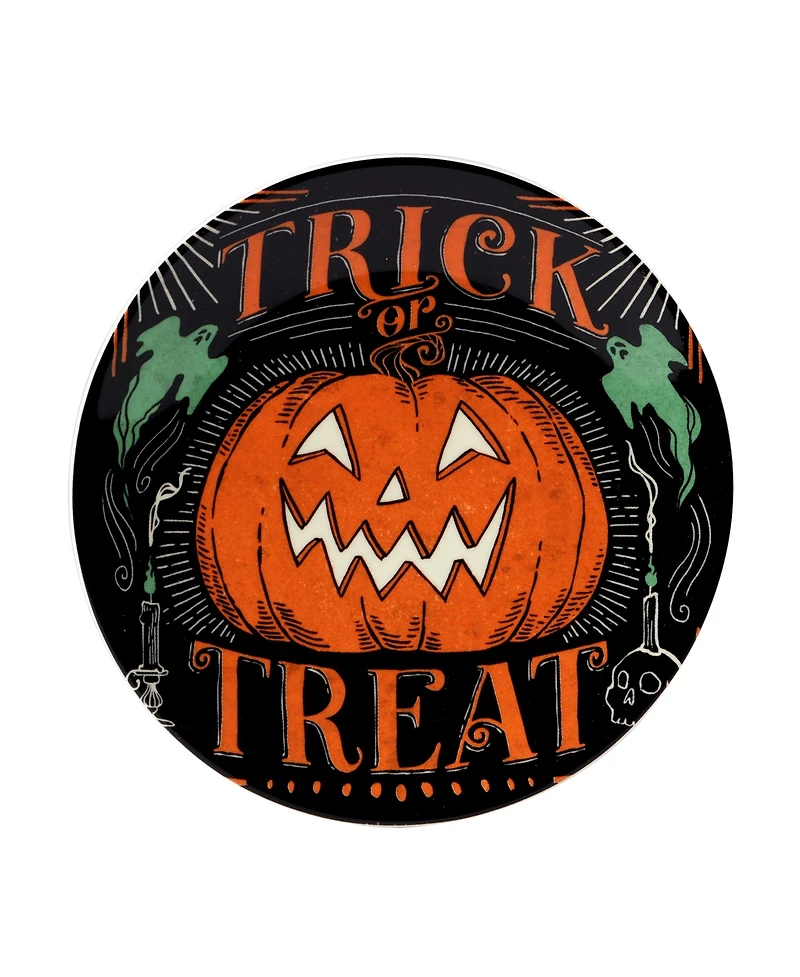 Certified International Scaredy Cat Canape Plates, Set of 4