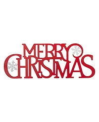 Glitzhome Metal Merry Christmas Wall Decor, 24"