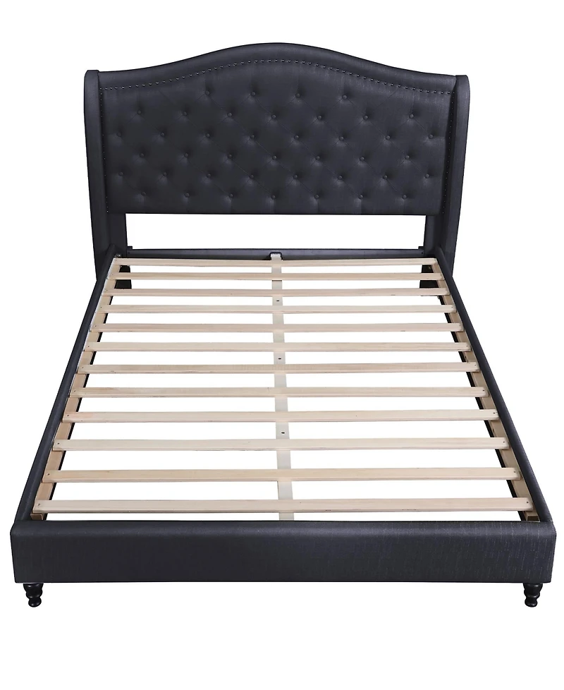 Myrick Upholstered Tufted Platform Bed, King