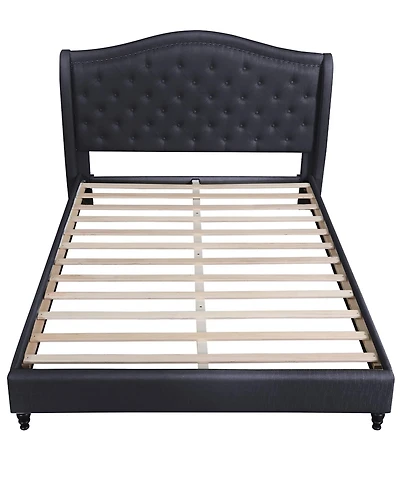 Myrick Upholstered Tufted Platform Bed, King