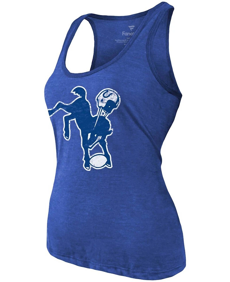 Women's Quenton Nelson Heathered Royal Indianapolis Colts Name Number Tri-Blend Tank Top