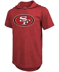 Men's Deebo Samuel Scarlet San Francisco 49Ers Player Name Number Tri-Blend Hoodie T-shirt