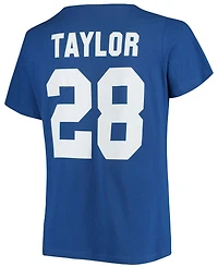 Women's Plus Jonathan Taylor Royal Indianapolis Colts Name Number V-Neck T-shirt