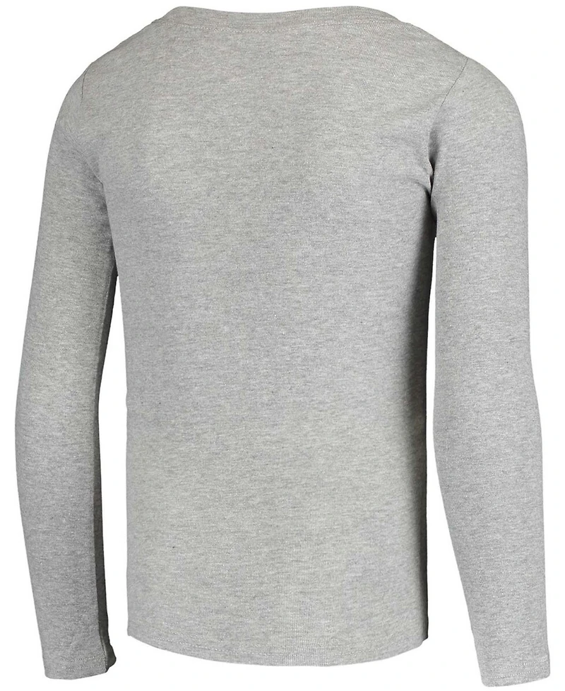 Big Boys Gray Los Angeles Chargers Long Sleeve T-shirt and Pants Sleep Set
