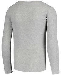 Big Boys Gray Los Angeles Chargers Long Sleeve T-shirt and Pants Sleep Set