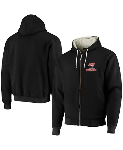 Men's Black Tampa Bay Buccaneers Craftsman Thermal Lined Full-Zip Hoodie