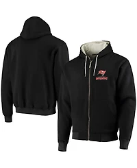 Men's Black Tampa Bay Buccaneers Craftsman Thermal Lined Full-Zip Hoodie