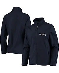 Women's Navy New England Patriots Full-Zip Sonoma Softshell Jacket