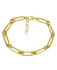 And Now This Gold or Silver Plated Circle Oblong Link Bracelet