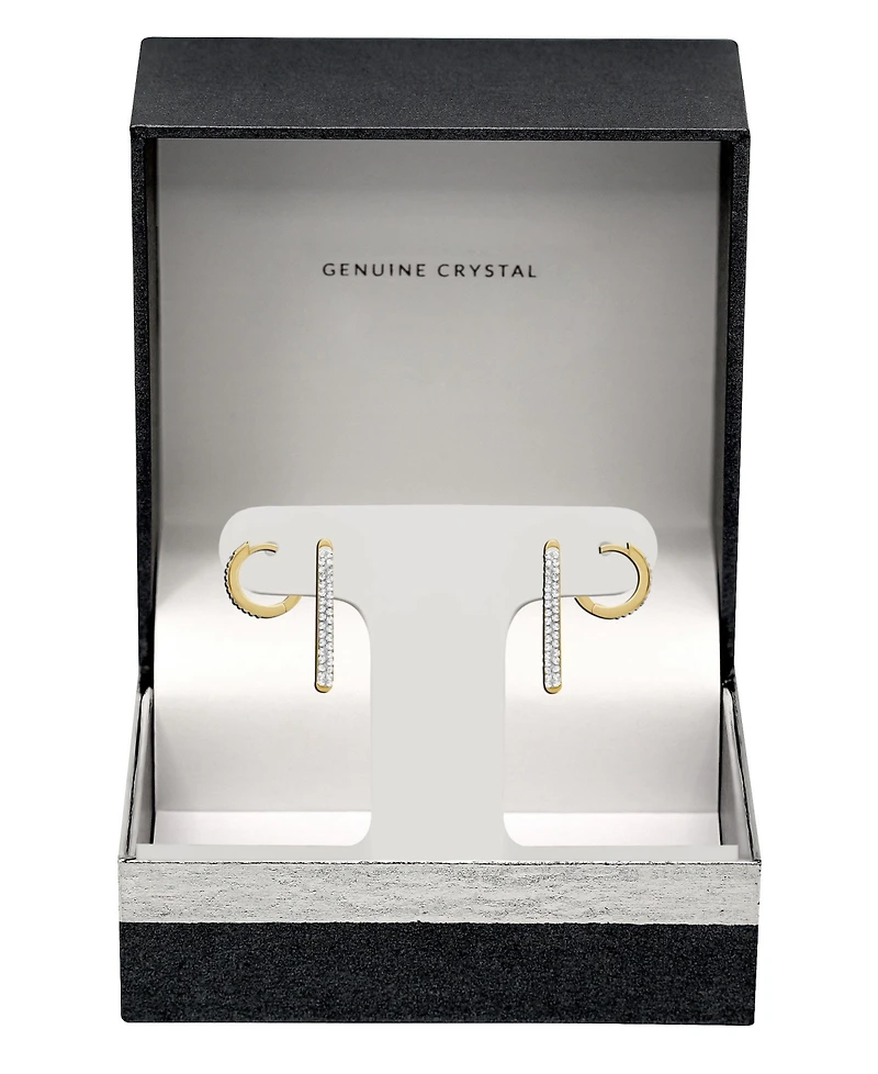 and Now This Silver Plated, Gold Plated or Rose 2pc Hoop Post Earrings Set