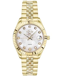 GV2 Women's Naples Gold-Tone Ion Plating Swiss Quartz Bracelet Watch 34 mm