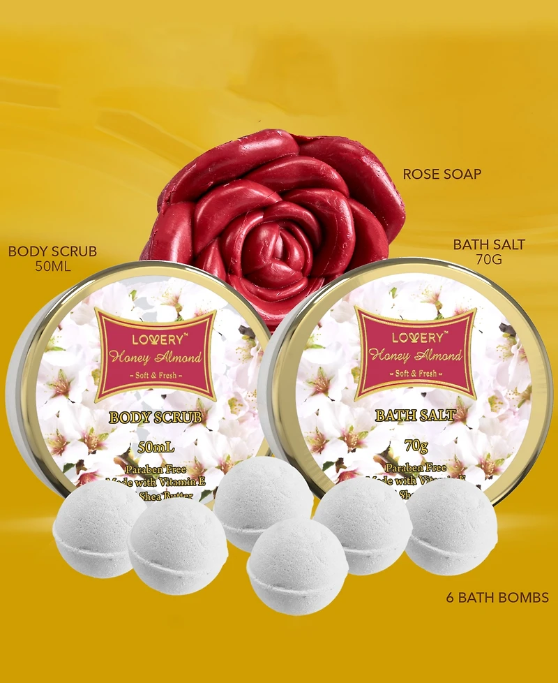 Lovery 14-Pc. Honey Almond Bath & Body Care Gift Set