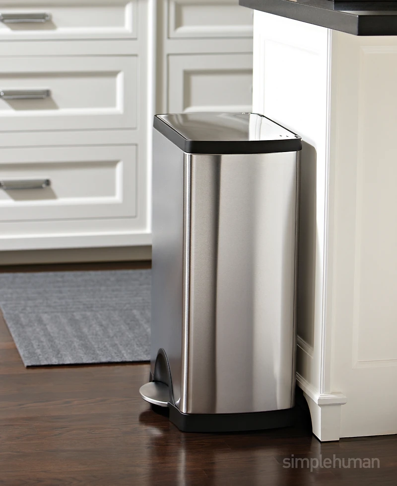 simplehuman 38 Liter Rectangular Step Kitchen Trash Can with Soft-Close Lid