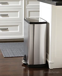 simplehuman 38 Liter Rectangular Step Kitchen Trash Can with Soft-Close Lid