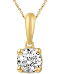 2-Pc. Set Diamond Solitaire Pendant Necklace & Matching Stud Earrings (5/8 ct. t.w.) in 14k Gold