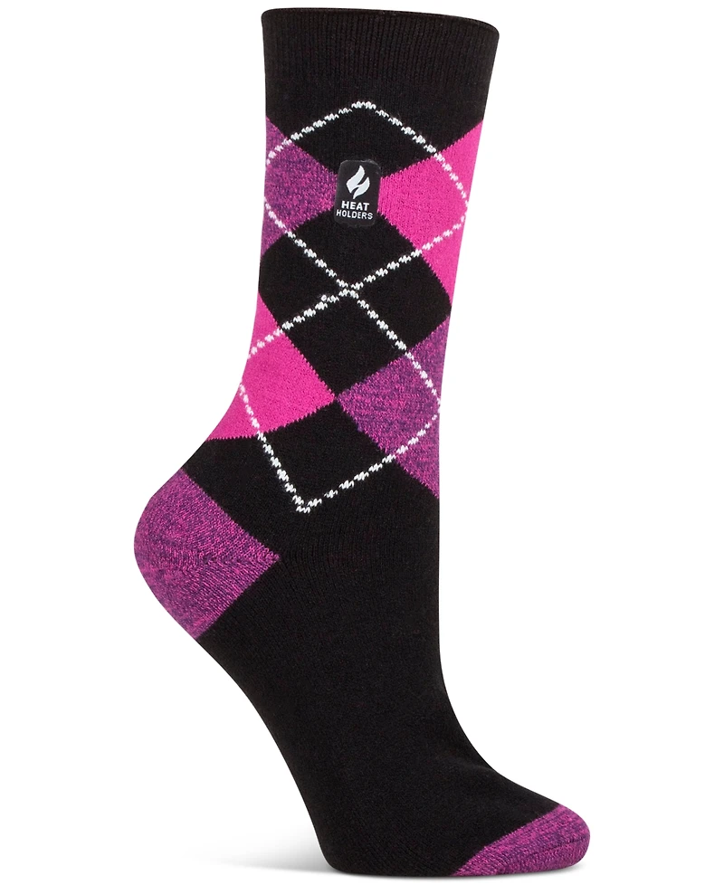 Heat Holders Women's Ultra Lite Delilah Argyle Crew Socks