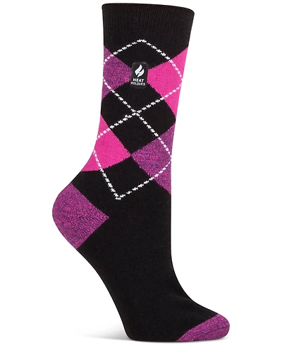 Heat Holders Women's Ultra Lite Delilah Argyle Crew Socks