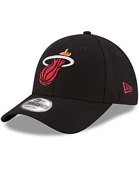 Men's New Era Black Miami Heat Official Team Color 9FORTY Adjustable Hat