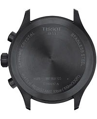 Tissot Men's Swiss Chronograph Xl Vintage Black Leather Strap Watch 45mm