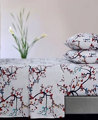 Tribeca Living Emilia Tree Flannel Extra Deep Pocket Sheet Sets