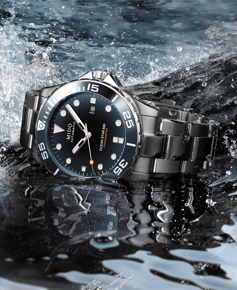 Mido Men's Swiss Automatic Ocean Star 600 Chronometer Stainless Steel Bracelet Watch 44mm