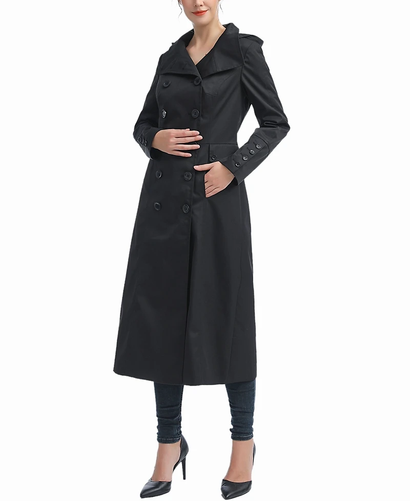 Women's Elana Water Resistant Long Trench Coat
