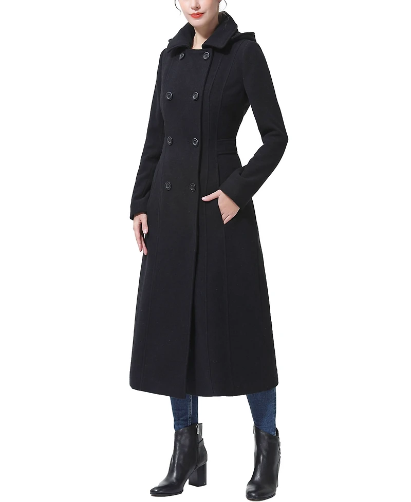 Women's Laila Long Hooded Wool Walking Coat