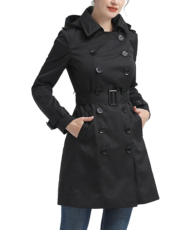 Women's Adley Water Resistant Hooded Trench Coat