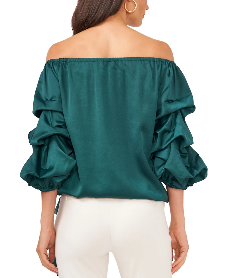 Msk Off-The-Shoulder Puff Sleeve Top