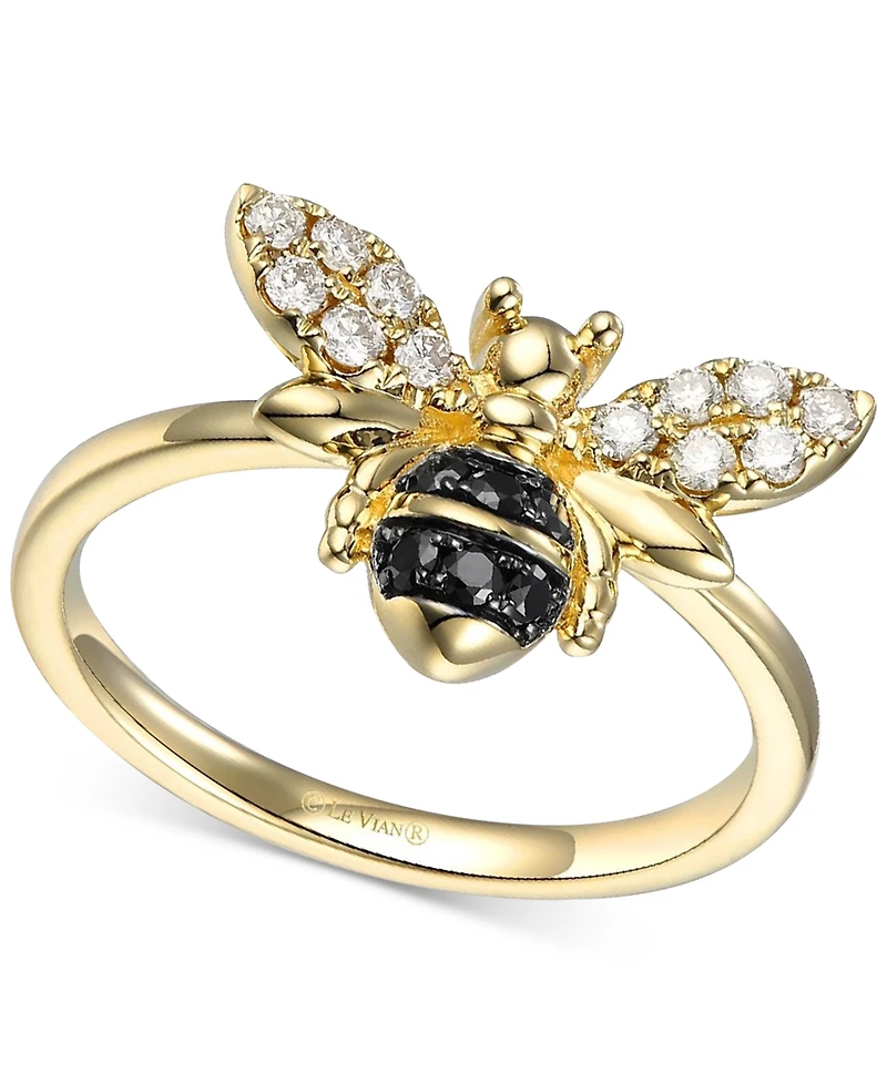 Le Vian Nude Diamond (1/5 ct. t.w.) & Blackberry (1/10 Bee Ring 14k Gold