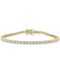 Lab-Grown Moissanite Tennis Bracelet (5-1/10 ct. t.w.) in 18k Gold-Plated Sterling Silver