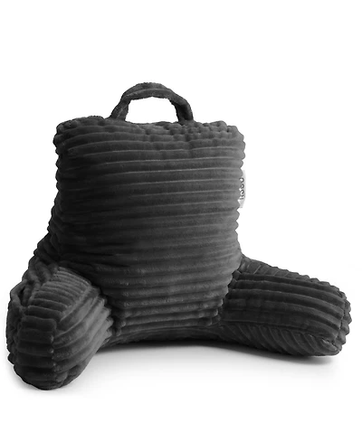 Nestl Cut Plush Striped Reading Pillow with Arms, Small