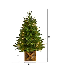 Finland Fir Artificial Christmas Tree, 3'