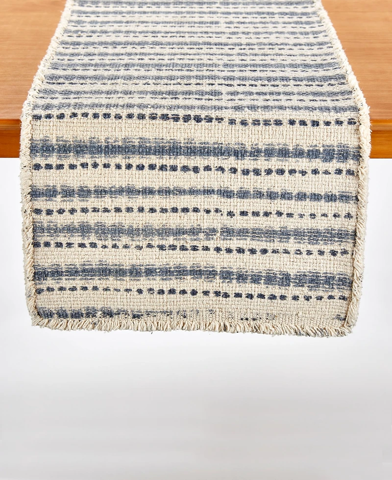 Water Stripe Printed Table Runner, 72" x 14"