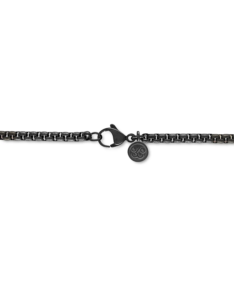Esquire Men's Jewelry Diamond Cross 22" Pendant Necklace Gold Tone Ion-Plated Stainless Steel & Black Carbon Fiber, Created for Macy's (Also Bla